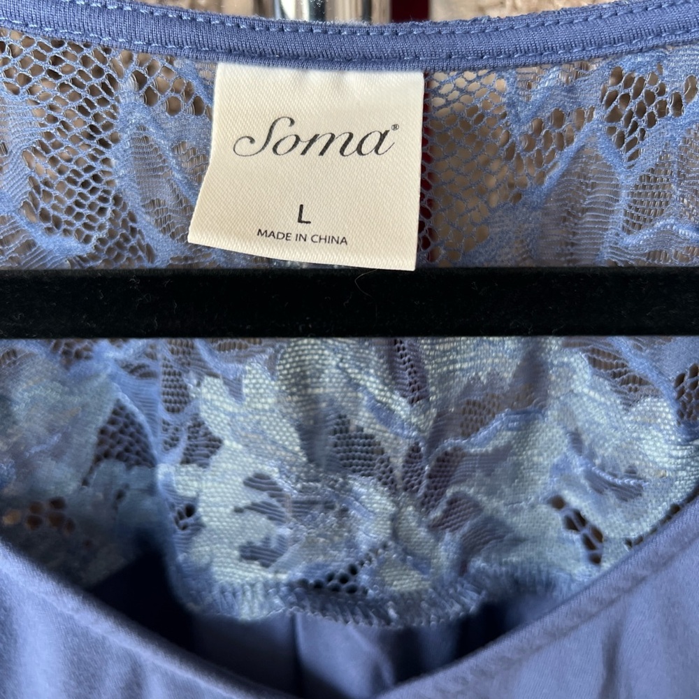 Soma Women's Lavender Lace Chemise